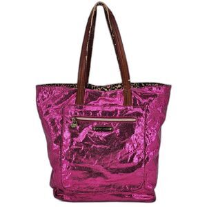 Betsey Johnson Metallic Pink Large Tote Bag